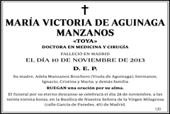María Victoria de Aguinaga